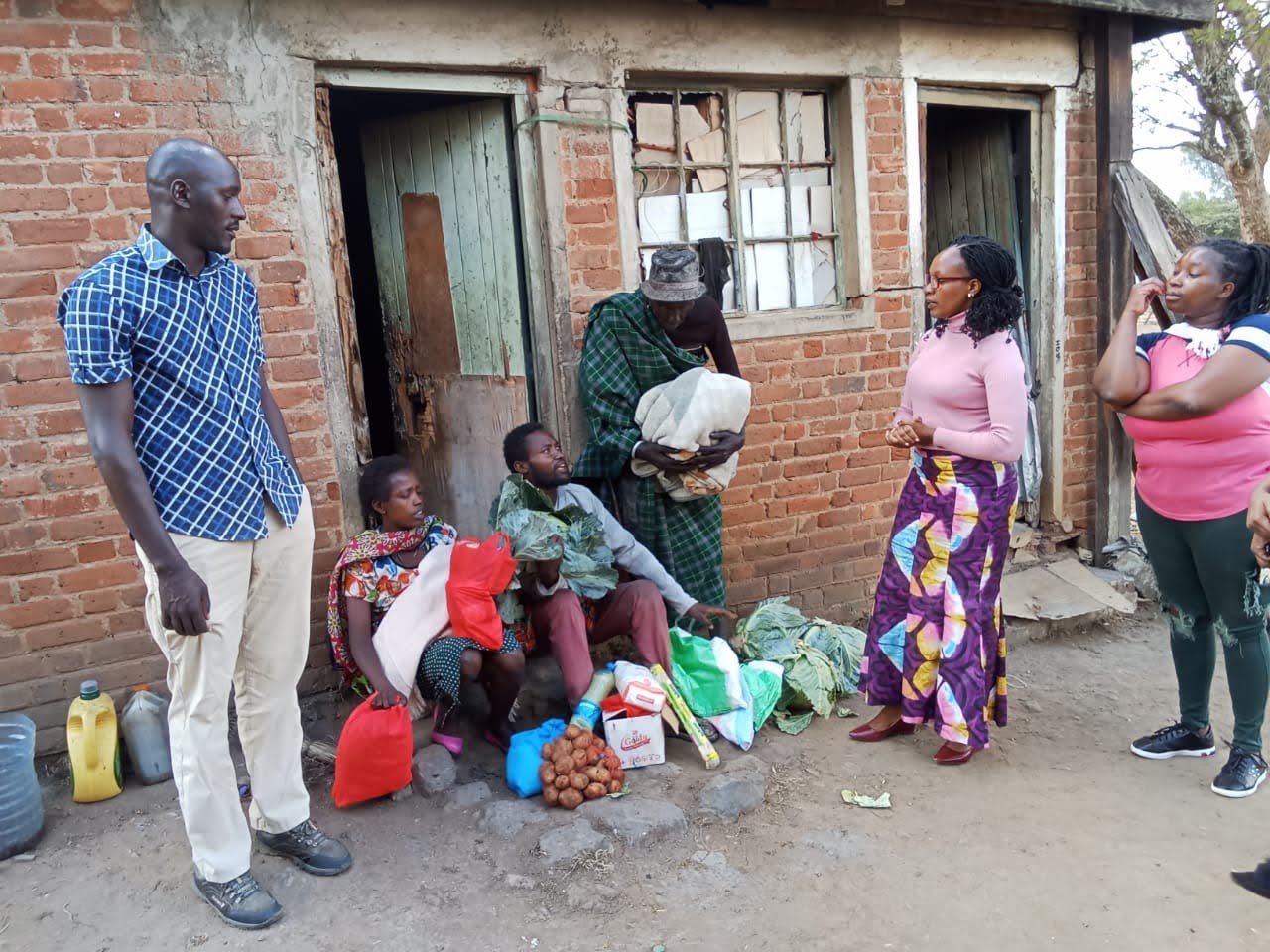 Elderly person receiving care